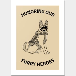 HONORING OUR FURRY HEROES Posters and Art